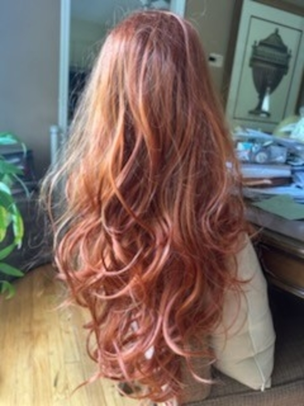 Red Long Wavy Women's Wig